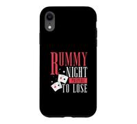 Custodia per iPhone XR Rummy Night prepararsi a perdere divertenti giochi di carte un giocatore di ramino