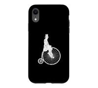 Custodia per iPhone XR Ruota Alta (Bianco Vintage) Biciclette