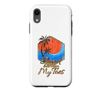 Custodia per iPhone XR Sabbia tra le dita dei piedi divertente retrò Beach Life Donne