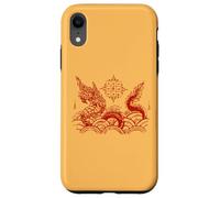 Custodia per iPhone XR Sak Yant Tatuaggio Naga Serpente Bangkok Yantra Thailandia