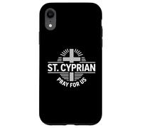 Custodia per iPhone XR San Cipriano di Cartagine prega per noi devozionale cattolico
