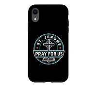 Custodia per iPhone XR San Girolamo Prega per noi Santo Patrono Cattolico Grafico