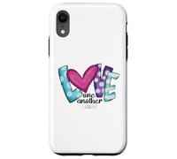 Custodia per iPhone XR San Valentino religioso Gesù Amore l'un l'altro Bibbia Pace