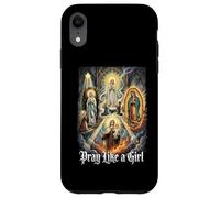 Custodia per iPhone XR Santa cattolica Prega come una ragazza Donne Apparizioni mariane