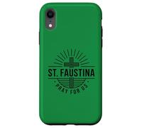 Custodia per iPhone XR Santa Faustina Prega Per Noi Croce Cattolica