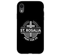 Custodia per iPhone XR Santa Rosalia Prega Per Noi Santo Patrono Cattolico