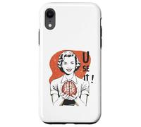 Custodia per iPhone XR Sarcastic Retro Use It Brain Funny Psychology Mind 1950s