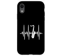 Custodia per iPhone XR Sassofono Heartbeat Camicia Divertente Sax Player Musica