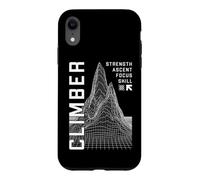 Custodia per iPhone XR Scalatore per arrampicata su roccia Mountain Peak Computer Wireframe