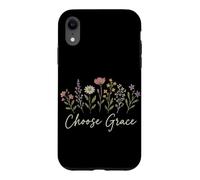Custodia per iPhone XR Scegli Grazia Christian Wildflower Gesù Religioso Fede