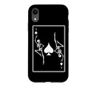 Custodia per iPhone XR Scheletro asso di picche giocatore di carte da gioco gotico del poker