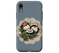 Custodia per iPhone XR Scheletro bacio romantico gotico teschio fungo botanico