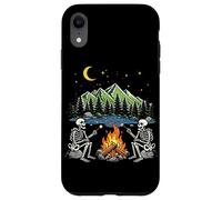 Custodia per iPhone XR Scheletro Campfire Night Marshmallow Camping Friends Camp