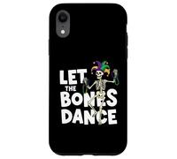 Custodia per iPhone XR Scheletro danzante Mardi Gras Let The Bones Dance Funny Parade