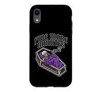 Custodia per iPhone XR Scheletro divertente che dorme altri cinque minuti Snooze Coffin Nap