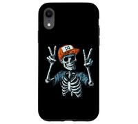 Custodia per iPhone XR Scheletro mano segno pace osso