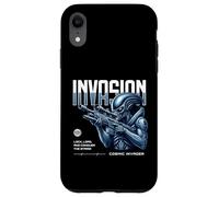 Custodia per iPhone XR Sci Fi Invasion Cosmic Invader Lock Load Conquista le stelle