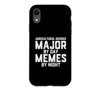 Custodia per iPhone XR Scienze agrarie Major By Day Memes By Night Agrologo