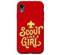 Custodia per iPhone XR Scout Like A Girl Fleur De Lis BSA Cub Scouts Typography