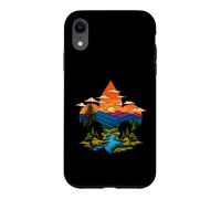 Custodia per iPhone XR Scouting Artistic Fleur De Lis Mountains Outdoor Art