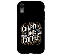 Custodia per iPhone XR Scrittore Romanzo Autore Scrittura Capitolo Uno Caffè