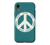 Custodia per iPhone XR Segno di pace pace terra retrò vintage simbolo mondo pace