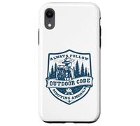 Custodia per iPhone XR Segui sempre il codice outdoor Retro Scouting Sostenibilità
