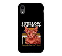 Custodia per iPhone XR Seguo il gatto Heat Sphynx Attualmente non ti muovi