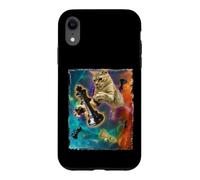 Custodia per iPhone XR Set di scacchi gatti nello spazio
