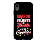 Custodia per iPhone XR Sharon Believes In Santa Funny Sharon Nome Natale