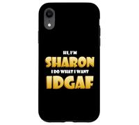Custodia per iPhone XR Sharon Joke IDGAF Meme Cute Halloween Costume For Sharons
