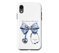 Custodia per iPhone XR She Works With Willing Hands - Stetoscopio da infermiera