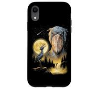 Custodia per iPhone XR Shoebill Cicogna Ululando alla Luna Strano Meme Divertente Anni '90 Uccello