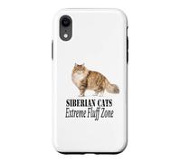 Custodia per iPhone XR Siberian Cats Extreme Fluff Zone, design per proprietario di gatti