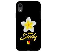 Custodia per iPhone XR Sicily Italy Tropical Flower Yellow Frangipani Aesthetic Art