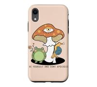 Custodia per iPhone XR Sii te stesso non scusarti Cottagecore Frog