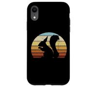 Custodia per iPhone XR Silhouette di roditori retrò prima del tramonto dello