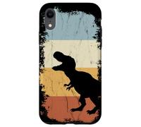 Custodia per iPhone XR Silhouette retrò del dinosauro T-Rex