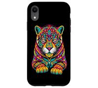 Custodia per iPhone XR Simboli d'arte guerrieri mitologici della mitologia del giaguaro maya azteco messicano