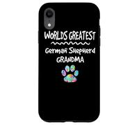 Custodia per iPhone XR Simpatica stampa a forma di zampa di cane della nonna di Worlds Greatest German Shepherd