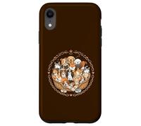 Custodia per iPhone XR Simpatici cani con cuccia per cani e cibo durante il sonno