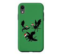 Custodia per iPhone XR Simpatici draghi natalizi