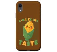 Custodia per iPhone XR Simpatico design A-MAIZE-ING Gusto Corn Pun Foodie