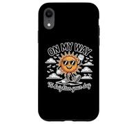 Custodia per iPhone XR Simpatico motivo floreale retrò Sunshine sulla mia strada per illuminare la tua giornata