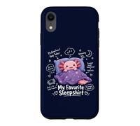 Custodia per iPhone XR Simpatico pigiama da notte Kawaii Axolotl preferito sonno divertente