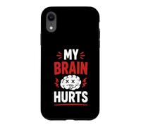 Custodia per iPhone XR Simple Funny gym workout quote My brain Hurts