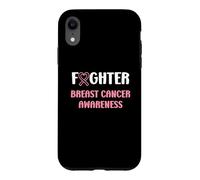 Custodia per iPhone XR Simple woman fighting ribbon fighter Breast Cancer Awarenes