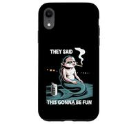 Custodia per iPhone XR Sirena divertente brutta sirena fumare Merman bere birra