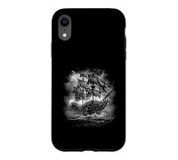 Custodia per iPhone XR Skeleton Galleon Rise Ghost Ship - Grey Scale - Pirate Ship
