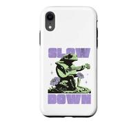 Custodia per iPhone XR Slow Down Frog Playing Guitar Relax & Enjoy Your Life